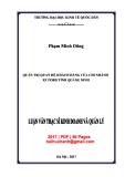 Luận văn Thạc sĩ Kinh doanh và quản lý: Quản trị quan hệ khách hàng của chi nhánh xe Ford tỉnh Quảng Ninh