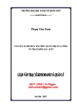 Luận văn Thạc sĩ Kinh doanh và quản lý: Tái cơ cấu bộ máy tổ chức quản trị của Công ty Than Hòn Gai - KTV