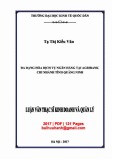 Luận văn Thạc sĩ Kinh doanh và quản lý: Đa dạng hóa dịch vụ ngân hàng tại Agribank chi nhánh tỉnh Quảng Ninh