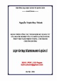 Luận văn Thạc sĩ Kinh doanh và quản lý: Hoàn thiện công tác thẩm định dự án đầu tư của Doanh nghiệp vừa và nhỏ tại Ngân hàng TMCP Việt Nam Thịnh Vượng - chi nhánh Chương Dương