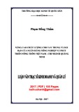 Luận văn Thạc sĩ Kinh doanh và quản lý: Nâng cao chất lượng cho vay trung và dài hạn của Ngân hàng Nông nghiệp và Phát triển Nông thôn Việt Nam - Chi nhánh Quảng Ninh