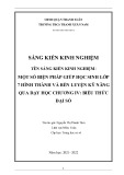 Sáng kiến kinh nghiệm THCS: Một số biện pháp giúp học sinh lớp 7 hình thành và rèn luyện kỉ năng qua dạy học chương IV: Biểu thức đại số