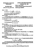 Đề thi tuyển sinh vào lớp 10 môn Toán (chuyên) năm 2023-2024 - Sở GD&ĐT Yên Bái