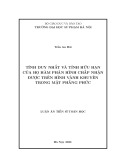 Luận án Tiến sĩ Toán học: Tính duy nhất và tính hữu hạn của họ hàm phân hình chấp nhận được trên hình vành khuyên trong mặt phẳng phức