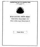 Bài giảng Thương mại điện tử - Trường ĐH Võ Trường Toản