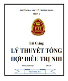 Bài giảng Lý thuyết tổng hợp điều trị nhi: Phần 2 - Trường ĐH Võ Trường Toản (Năm 2017)