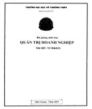 Bài giảng Quản trị doanh nghiệp: Phần 2 - Trường ĐH Võ Trường Toản