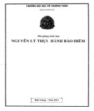 Bài giảng Nguyên lý thực hành bảo hiểm: Phần 1 - Trường ĐH Võ Trường Toản