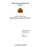 Bài giảng Hóa đại cương vô cơ 1: Phần 1 - Trường ĐH Võ Trường Toản