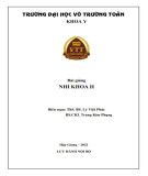 Bài giảng Nhi khoa 2: Phần 2 - Trường ĐH Võ Trường Toản (Năm 2022)