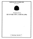 Bài giảng Quan hệ công chúng (PR) - Trường ĐH Võ Trường Toản