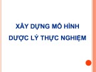 Bài giảng Dược lý 3: Xây dựng mô hình dược lý thực nghiệm - Mai Thị Thanh Thường