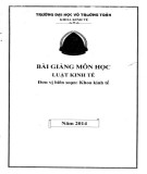 Bài giảng Luật kinh tế: Phần 2 - Trường ĐH Võ Trường Toản