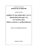 Khóa luận tốt nghiệp ngành Dược: Nghiên cứu đặc điểm thực vật và thành phần hóa học của cây Xương chua (Hibiscus surattensis L., họ Bông Malvaceae)