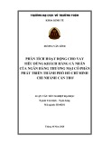 Luận văn tốt nghiệp Tài chính - Ngân hàng: Phân tích hoạt động cho vay tiêu dùng khách hàng cá nhân của Ngân hàng Thương mại cổ phần Phát triển thành phố Hồ Chí Minh – chi nhánh Cần Thơ