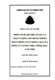 Khóa luận tốt nghiệp Kinh tế đối ngoại: Phân tích lợi thế về giá và chất lượng sản phẩm trong hoạt động xuất khẩu gạo của Công ty Lương thực Sông Hậu - Cần Thơ