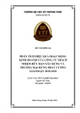 Luận văn tốt nghiệp Kế toán: Phân tích hiệu quả hoạt động kinh doanh của Công ty trách nhiệm hữu hạn Hưng Phát Cường giai đoạn 2018-2020