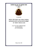 Luận văn tốt nghiệp Kế toán: Phân tích kết quả hoạt động kinh doanh tại doanh nghiệp tư nhân Thảo Lâm