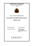 Luận văn tốt nghiệp Công nghệ thông tin: Xây dựng website bán hàng nông sản