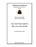 Khóa luận tốt nghiệp Văn học: Tục ngữ Việt Nam về đức của con người