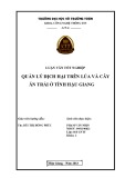 Luận văn tốt nghiệp Công nghệ thông tin: Quản lý dịch hại trên lúa và cây ăn trái ở tỉnh Hậu Giang