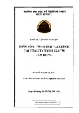 Khóa luận tốt nghiệp Quản trị kinh doanh: Phân tích tình hình tài chính tại Công ty TNHH SX&TM Tân Hưng