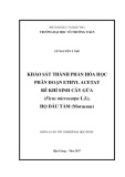 Khóa luận tốt nghiệp ngành Dược: Khảo sát thành phần hóa học phân đoạn ethyl acetat rễ khí sinh cây Gừa (Ficus microcarpa L.f.), họ dâu tằm (Moraceae) - Lê Nguyễn Ý Nhi