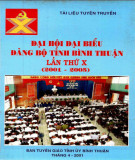 Ebook Đại hội đại biểu Đảng bộ tỉnh Bình Thuận lần thứ X (2001-2005): Phần 2