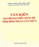 Ebook Văn kiện đại hội Đại biểu Đảng bộ tỉnh Bình Thuận lần thứ X