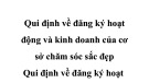 Bài giảng Quy định về đăng ký hoạt động và kinh doanh của cơ sở chăm sóc sắc đẹp