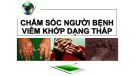 Bài giảng Chăm sóc người bệnh viêm khớp dạng thấp