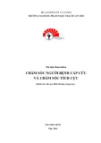 Tài liệu tham khảo Chăm sóc người bệnh cấp cứu và chăm sóc tích cực (Dành cho đào tạo Điều Dưỡng trung học) - CĐ Phạm Ngọc Thạch Cần Thơ