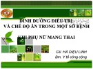 Bài giảng Dinh dưỡng điều trị và chế độ ăn trong một số bệnh khi phụ nữ mang thai - Hà Diệu Linh