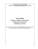 Giáo trình Nghiệp vụ thanh toán (Nghề: Quản trị nhà hàng - Trình độ: Cao đẳng) - CĐ Kỹ thuật Công nghệ Quy Nhơn