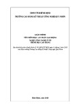 Giáo trình An toàn lao động (Nghề: Công nghệ ô tô - Trình độ: Cao đẳng) - CĐ Kỹ thuật Công nghệ Quy Nhơn