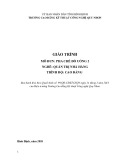 Giáo trình Pha chế đồ uống 2 (Nghề: Quản trị nhà hàng - Trình độ: Cao đẳng) - CĐ Kỹ thuật Công nghệ Quy Nhơn