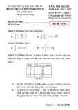 Đề thi học kì 1 môn Toán lớp 7 năm 2022-2023 có đáp án - Trường THCS và THPT Đinh Thiện Lý