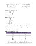 Đề thi học kì 1 môn Toán lớp 7 năm 2022-2023 có đáp án - Trường THCS Trần Văn Quang