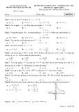 Đề thi thử tốt nghiệp THPT môn Toán năm 2022-2023 (Lần 1) - Trường THPT Thị xã Quảng Trị