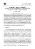 Nghiên cứu hiệu quả sản xuất, tiêu thụ lúa theo hợp đồng và cánh đồng lớn ở huyện Lệ Thủy, tỉnh Quảng Bình