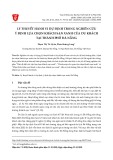 Lý thuyết hành vi dự định trong nghiên cứu ý định lựa chọn khách sạn xanh của du khách tại thành phố Đà Nẵng