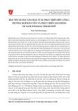 Bảo tồn di sản văn hoá vì sự phát triển bền vững: Trường hợp bảo tồn và phát triển sản phẩm du lịch ở hoàng thành Huế