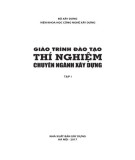 Giáo trình Đào tạo thí nghiệm chuyên ngành xây dựng: Phần 2