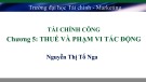 Bài giảng Tài chính công: Chương 5 - Nguyễn Thị Tố Nga