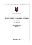 Master thesis Banking Finance: Impact of capital structure on performance of listed material manufacturing enterprises in Vietnam