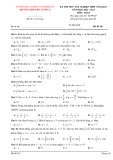 Đề thi thử tốt nghiệp THPT môn Toán năm 2022-2023 có đáp án - Trường THPT Đô Lương 1, Nghệ An