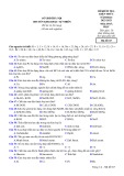 Đề kiểm tra kiến thức môn Hóa học lớp 12 năm 2022-2023 có đáp án - Sở GD&ĐT Hà Nội