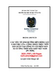 Luận văn Thạc sĩ Quản trị kinh doanh: Các yếu tố ảnh hưởng đến động lực làm việc của công nhân trực tiếp sản xuất tại công ty cổ phần sản xuất ống thép dầu khí Việt Nam (PV PIPE)