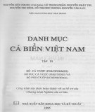 Danh mục cá biển Việt Nam (Tập III)