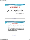 Bài giảng Tài chính doanh nghiệp - Chương 5: Quản trị tài sản (ThS. Nguyễn Thị Kim Anh)